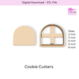 cookie-Cutters-Stl-files.png Arch 02 Ausstechform STL-Datei, STL-Ausstechform-Datei, Sofort-Download, Keksstempel STL