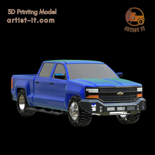 🚚 2018 CHEVY SILVERADO TRUCK・ 3D File for 3D printing・Cults