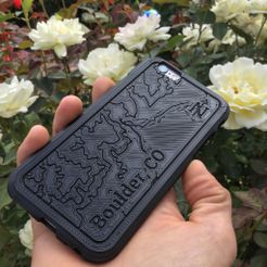 011f5f31025485508de6ca515008fea61f0ef5ce4f.jpg Free STL file Topographic Phone Case - Boulder, CO・3D printable object to download, BryanTheLion