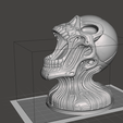 Screenshot-2026-06-27-220249.png Biomechanical Skull Bust STL | Cyberpunk Robot Skull | Sci-Fi Horror Statue | FDM & Resin Printable