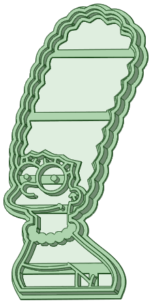 Marge Buvier 80mm Cookie cutter - 3D model önizlemesi
