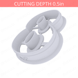 Number_Eight~2.5in-cookiecutter-only2.png Number Eight Cookie Cutter 2.5in / 6.4cm