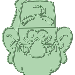 Stanley-Pines_e.png STL file Gravity fall Stanley Pines 90mm cookie cutter・3D print design to download