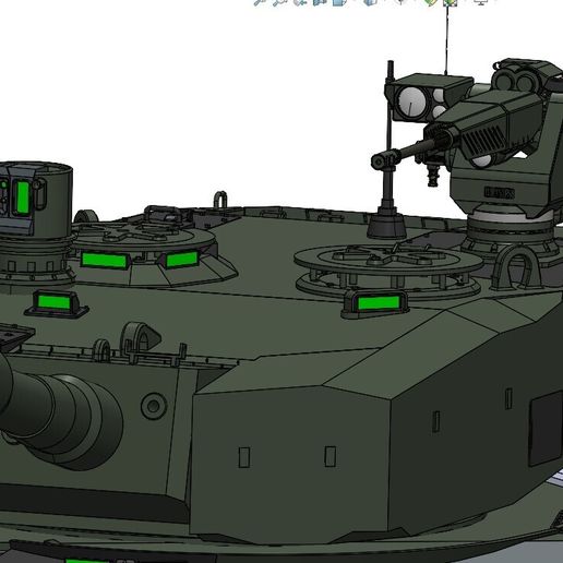 STL file Machine gun for Leopard 2A4 🔫 ・3D print design to download・Cults