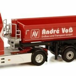 0_1_01-3499.jpg STL file DAF XF 4x2 with 3-axle tipper・3D printing idea to download