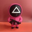 tempImageASF5Vr.jpg 3D file Squid Game Chibi Pink Solider・3D print object to download