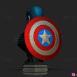 001d.jpg Zombie Captain America Bust - Marvel What If Comics 3D print model