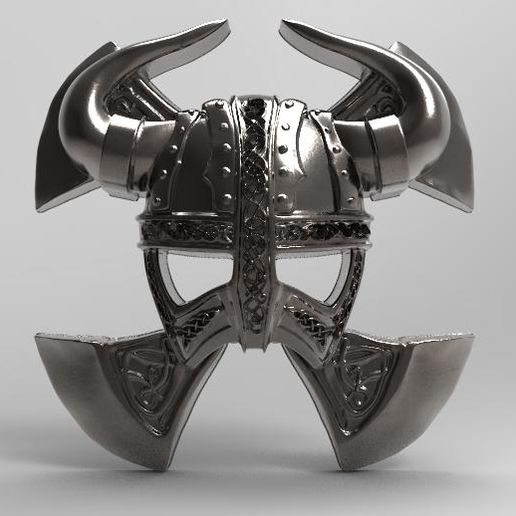 Viking-helmet-.6.jpg Download STL file Viking helmet pendant • 3D printable template, Majs84