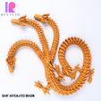 GIANT-ARTICULATED-DRAGON-8.jpg 3D file Giant Articulated Dragon with 3 Heads FLEXI WIGGLE PET Chunky DRAGON・3D printable model to download