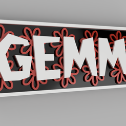 gemma01.png Fichier STL nommé porte-clés・Modèle pour impression 3D à télécharger