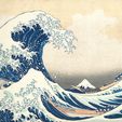 Hokusai-Kanagawa-Photo-Art3Dchoix.jpeg La grande Vague Kanagawa Art3Dchoix 3D PAINTING version Hokusai, HUEFORGE