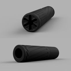 IMG_5210.jpeg Free STL file Long mock suppressor (requires tracer unit with threads)・3D printer design to download