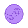 Steam Logo (With Hole).STL Coin of Steam Logo (With \ Without Hole)
