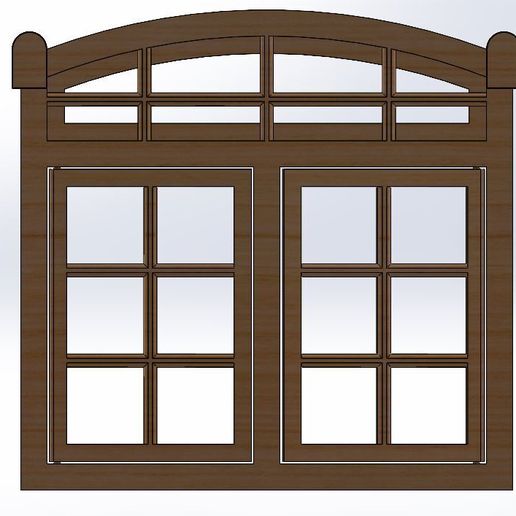 SS5.jpg 1/12 Hinged Dollhouse window (Model No.14)