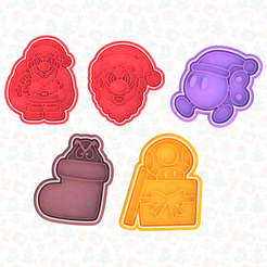 main.png Christmas Mario cookie cutter set of 5