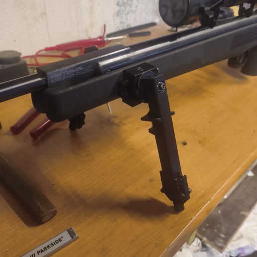 Side mounted picatinny folding bipod