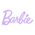 barbie top 2.stl BARBIE LOGO DESIGN TABLETOP DECOR (2 COLOUR PRINT Bundle)