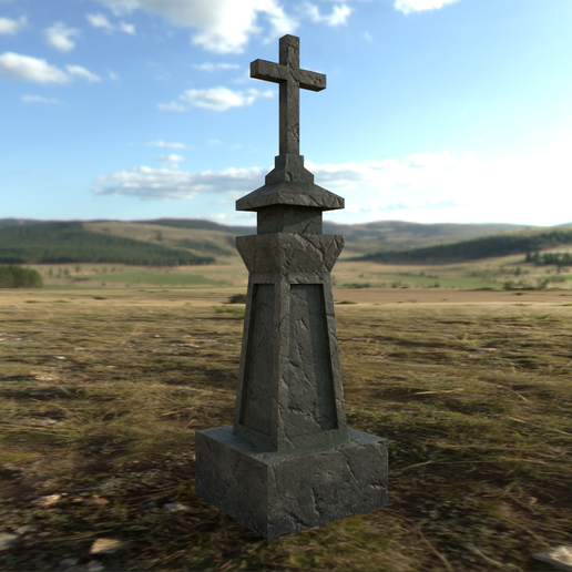 Medieval Grave Marker - 3D model önizlemesi
