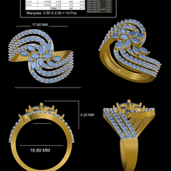 1.png Fichier STL Bague en diamant de qualité・Design à télécharger et à imprimer en 3D