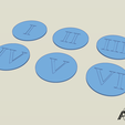 LP-Roman-Numeral-Tokens.png Low Profile 40mm Objective Tokens