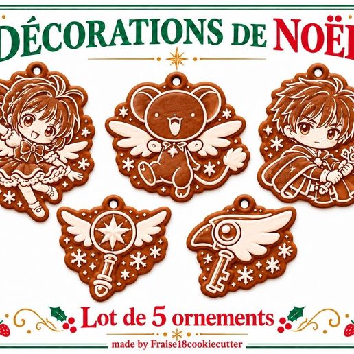 sakura card captor ginger bread ornaments x mas