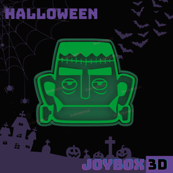aay et, SD) Fichier STL Découpeur de biscuits d'Halloween Frankenstein・Objet pour impression 3D à télécharger, JoyBox3D