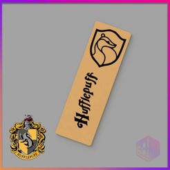 MARCAPAGINAS-HUFFLEPUFF-F.jpg STL file HUFFLEPUFF BOOKMARK - HARRY POTTER・Template to download and 3D print