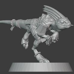 Skink202.png STL file FANTASY FOOTBALL LITTLE LIZARD LINEMAN #2・Template to download and 3D print, Brutefun