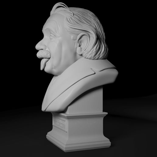 ALBERT_EINSTEIN_BUST_02.jpg Bust of Albert Einstein sticking out his tongue