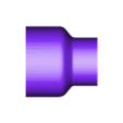 PVC reducing socket with 3-inch and 2-inch nominal diameters.STL PVC-Rohrformstücke ``Gewerbliche Nutzung``.