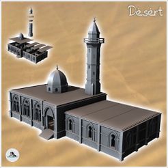 1-PREM.jpg Archivo STL Mezquita árabe oriental con minarete abovedado y anexo (16) - Medieval Moderno Oriental Desierto Antiguo Arcaico Oriente 28mm 15mm RPG・Modelo de impresora 3D para descargar