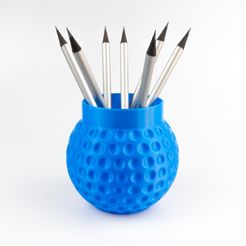 DSC03303-2.jpg Fichier STL gratuit Porte-stylo pour balle de golf・Design imprimable en 3D à télécharger