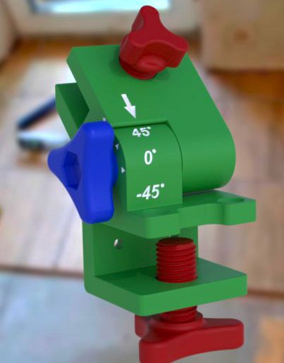 45-degree tile holder clamp Tile holder clamp for cutting angles of 45 degrees or more