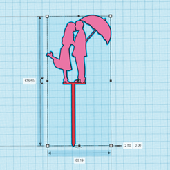 She-and-He.png Archivo STL Adorno para tarta Ella y Él・Modelo para descargar y imprimir en 3D