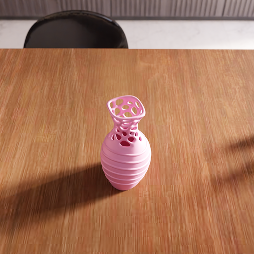 untitled7.png 3D Modern Wireframe Vase STL File - 056