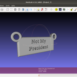Screenshot_from_2020-11-09_19-07-17.png Free STL file Not My President・3D printing idea to download