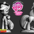4side_bw.jpg AppleJack - Little Pony Fanart