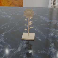 sunflower.png Fichier STL MODÈLE DE TOURNESOL 3D DÉCORATIF EN FICHIER .STL・Design imprimable en 3D à télécharger