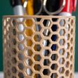 close-up-of-honeycomb-texture.jpg Honeycomb Pencil Holder + Memo Storage Box - set