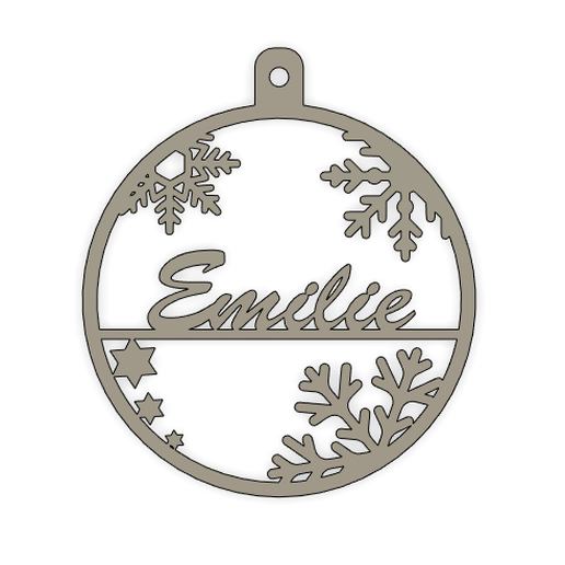 Christmas ball 2D Emilie 3D model