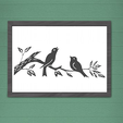 Image présentation.png Wall Decoration Birds On A Branch In Silhouette