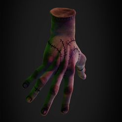 Hand_Wednesday_8.png Wednesday Addams Family Hand for Cosplay 3D print model