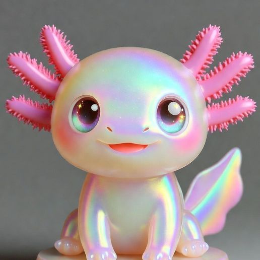 32 Mini Axolotl Fosforescenti In Resina - Si Illuminano Al Buio - 8 Colori - Per Decorazioni Giardino, Terrario, Regali - 4