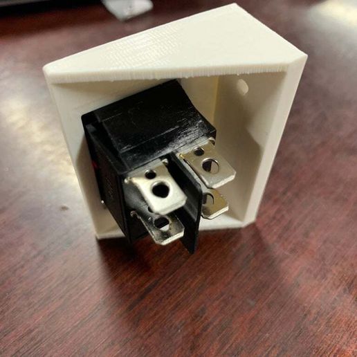 👽 Rocker switch mount・Free STL File for ・Cults