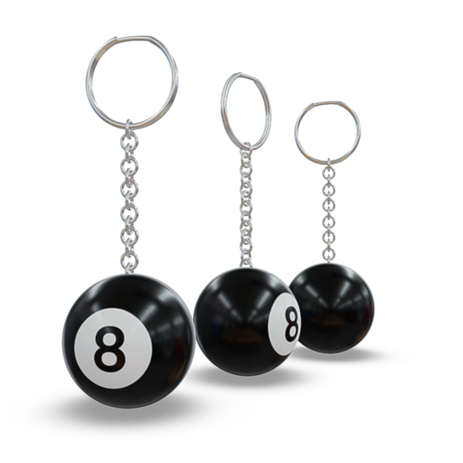 🗝️ 8 Ball Keychain・ STL File for 3D printing・Cults