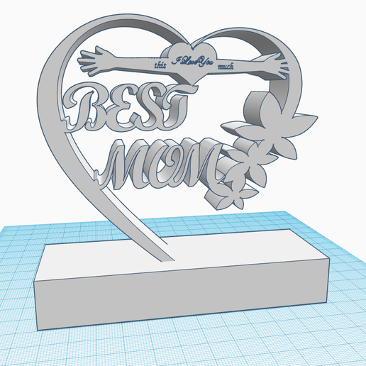 complete.png Mejor soporte de decoración floral de corazón de mamá - Te quiero mucho