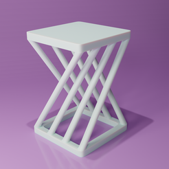 untitled4.png STL file Stylish mini stool・Template to download and 3D print