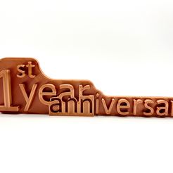 IMG_6704.jpg STL file First year anniversary・3D printable design to download