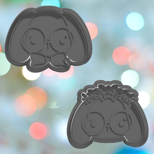 Nerdy Bunny Cookie Cutter Set