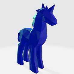 unicorn-low.png Licorne low poly